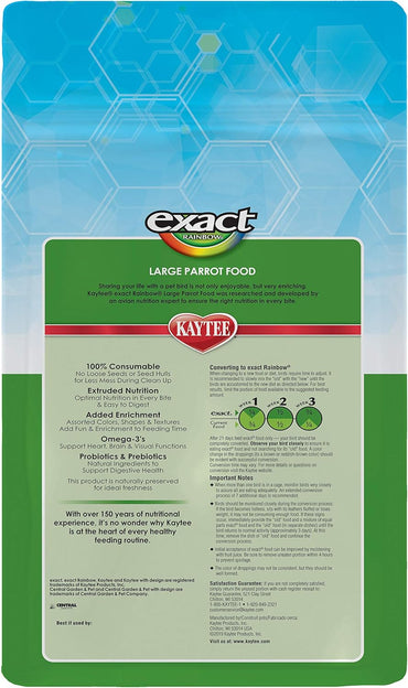 Kaytee Alimento Exact Rainbow Guacamaya/Cacatúa 9.07 Kg
