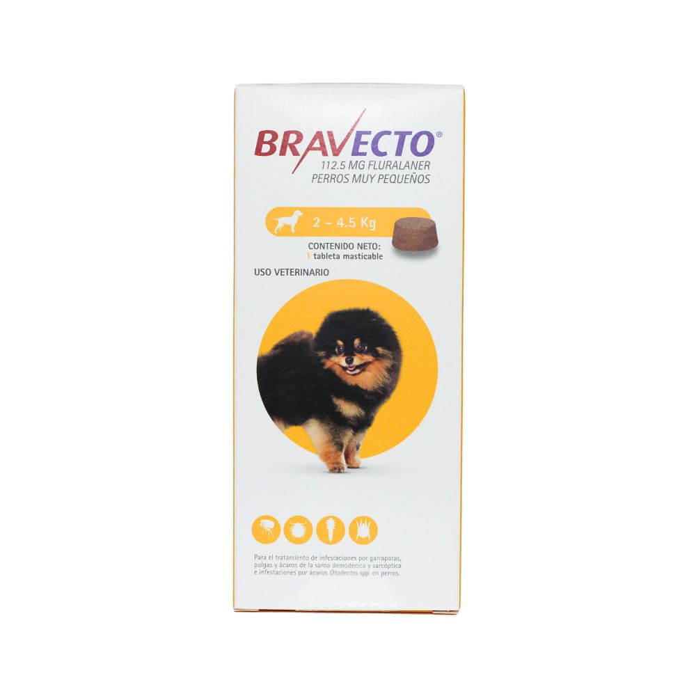 Msd Bravecto Tableta 112.5 Mg 2-4.5 Kg