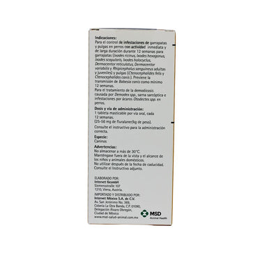 Msd Bravecto Tableta 112.5 Mg 2-4.5 Kg