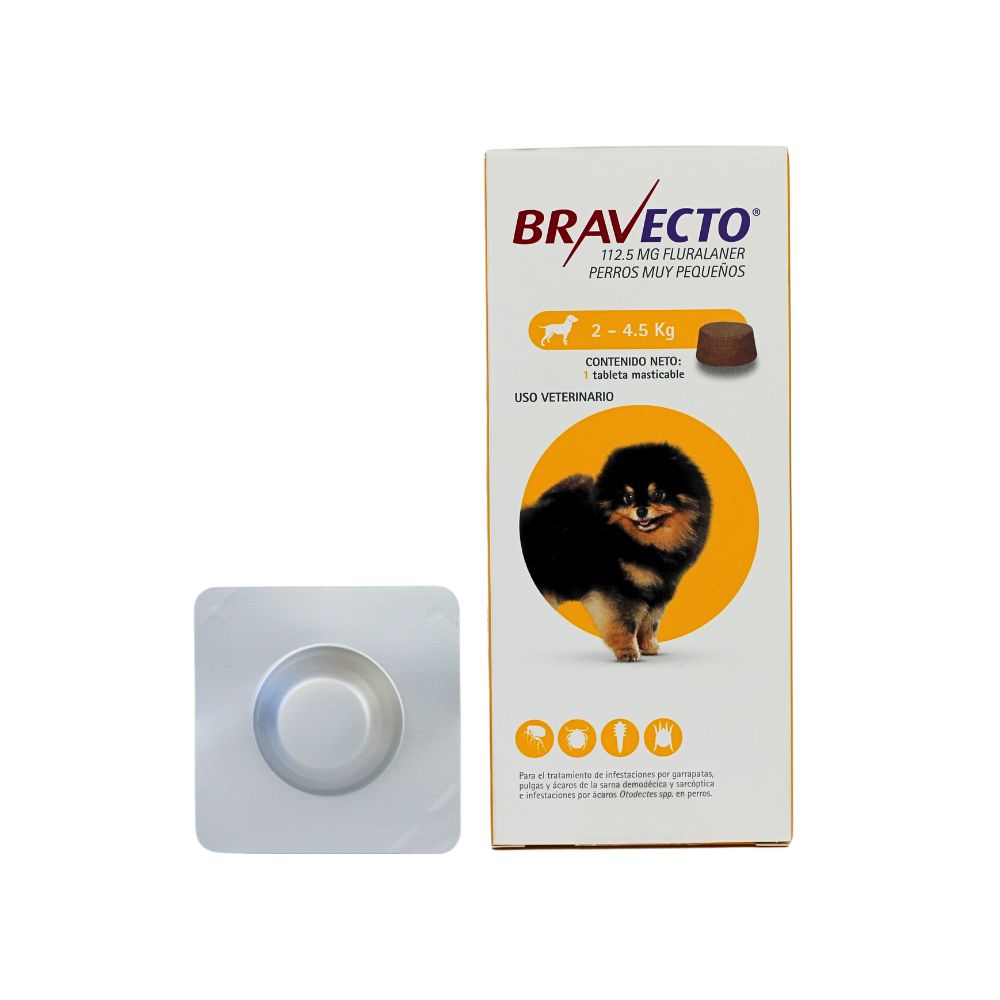 Msd Bravecto Tableta 112.5 Mg 2-4.5 Kg