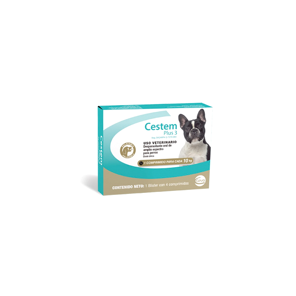 CEVA CESTEM PLUS 3 CAJA C/BLISTER CON 4 COMPRIMIDOS