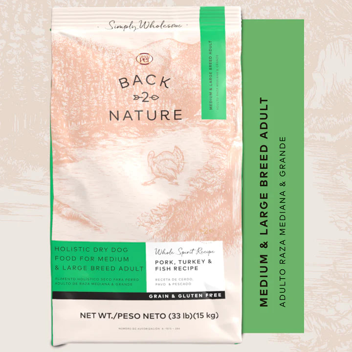 GRANDPET BACK 2 NATURE ADULTO RAZA MED/GDE 15KG