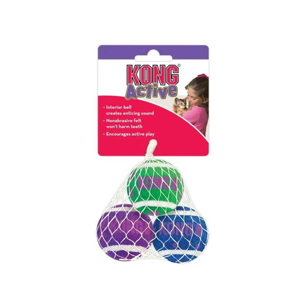 Kong Juguete Para Gato Pelota Tenis Con Cascabel