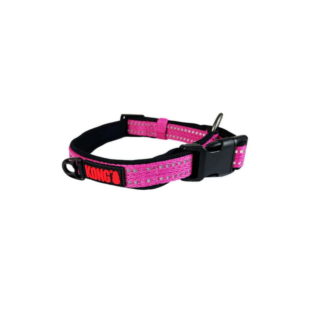 Kong Collar Suave De Nylon Rosa Mediano