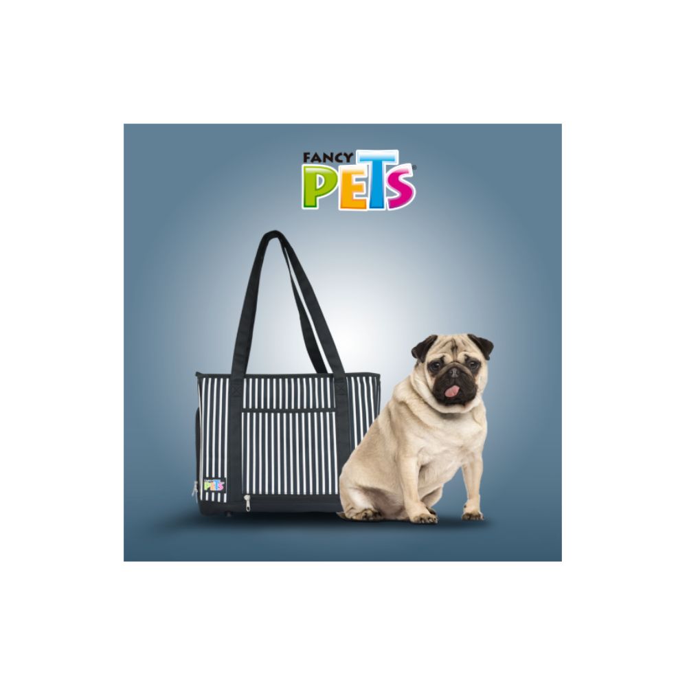 Fancy Pets Transportadora Bolso De Mano De Tela Rayada