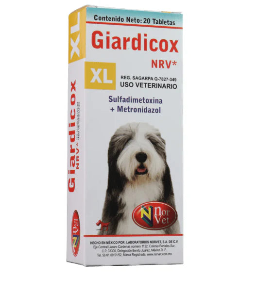 Norvet Giardicox Xl (Sulfadi 625Mg/ Metroni 375Mg) 20Tab