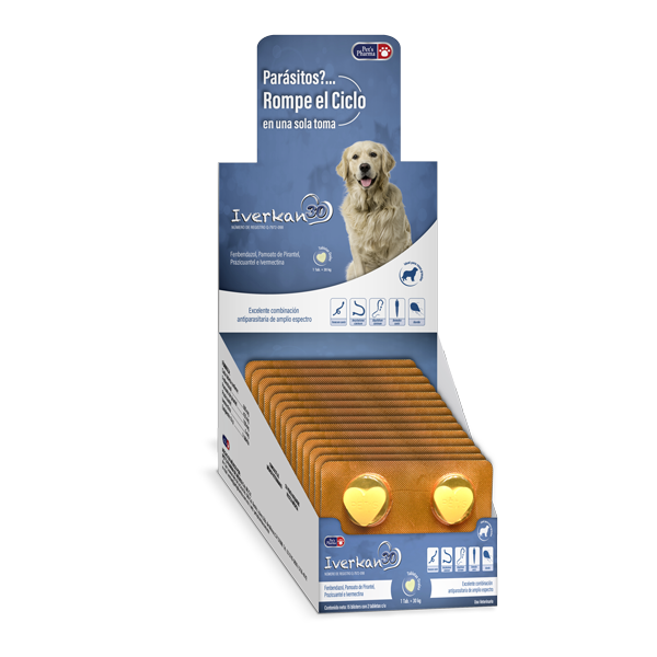 Pets Pharma Iverkan 30 Caja C/60 Tabs.