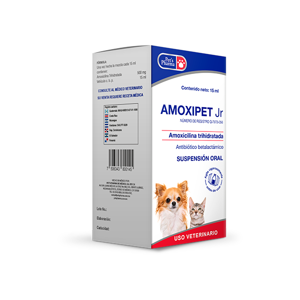 Pets Pharma Amoxipet Jr Suspensión Oral 500Mg 15Ml