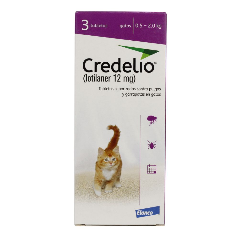 Elanco Credelio Gato 12 Mg 0.5-2 Kg 3 Tab