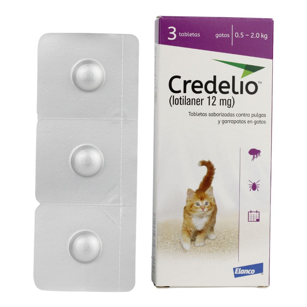 Elanco Credelio Gato 12 Mg 0.5-2 Kg 3 Tab