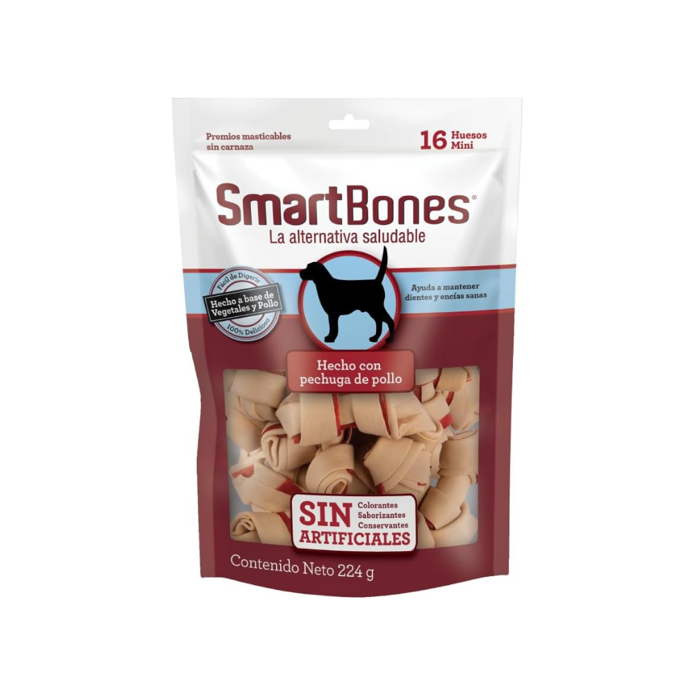 Smartbones Mini Huesos Pechuga Pollo 16 Pz