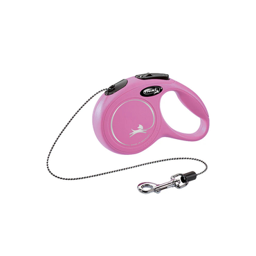 Flexi Correa Clásica Rosa Chica De Cordón 5 Metros
