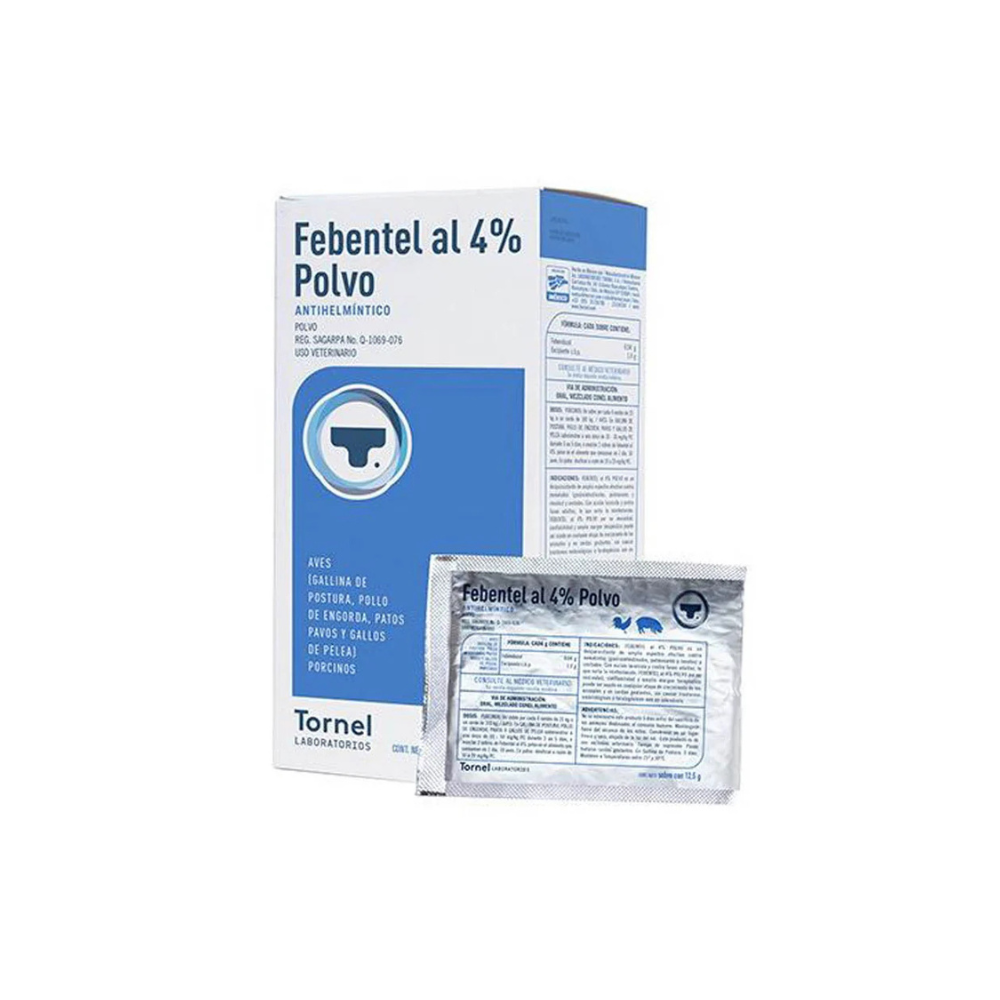 Tornel Febentel Polvo 4% 1 Sobre 12.5 G
