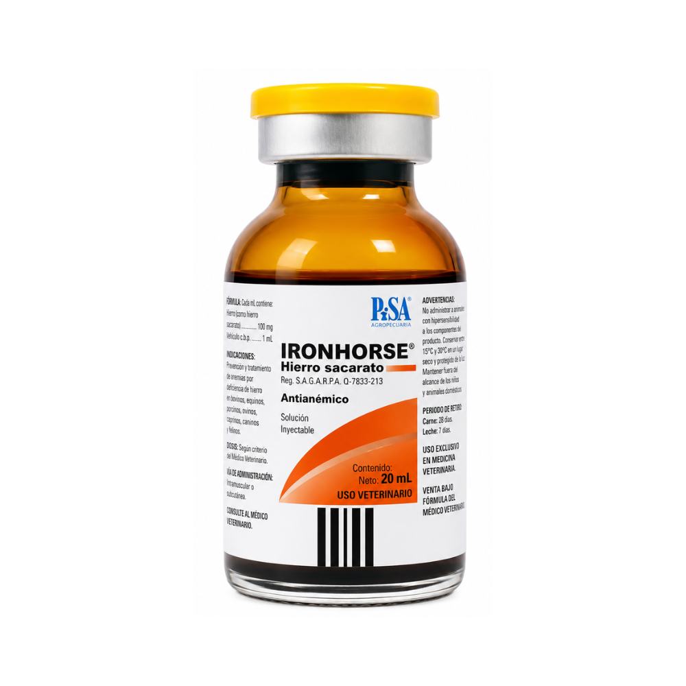 Pisa Iron horse Hierro Sacarato Iny 20 Ml