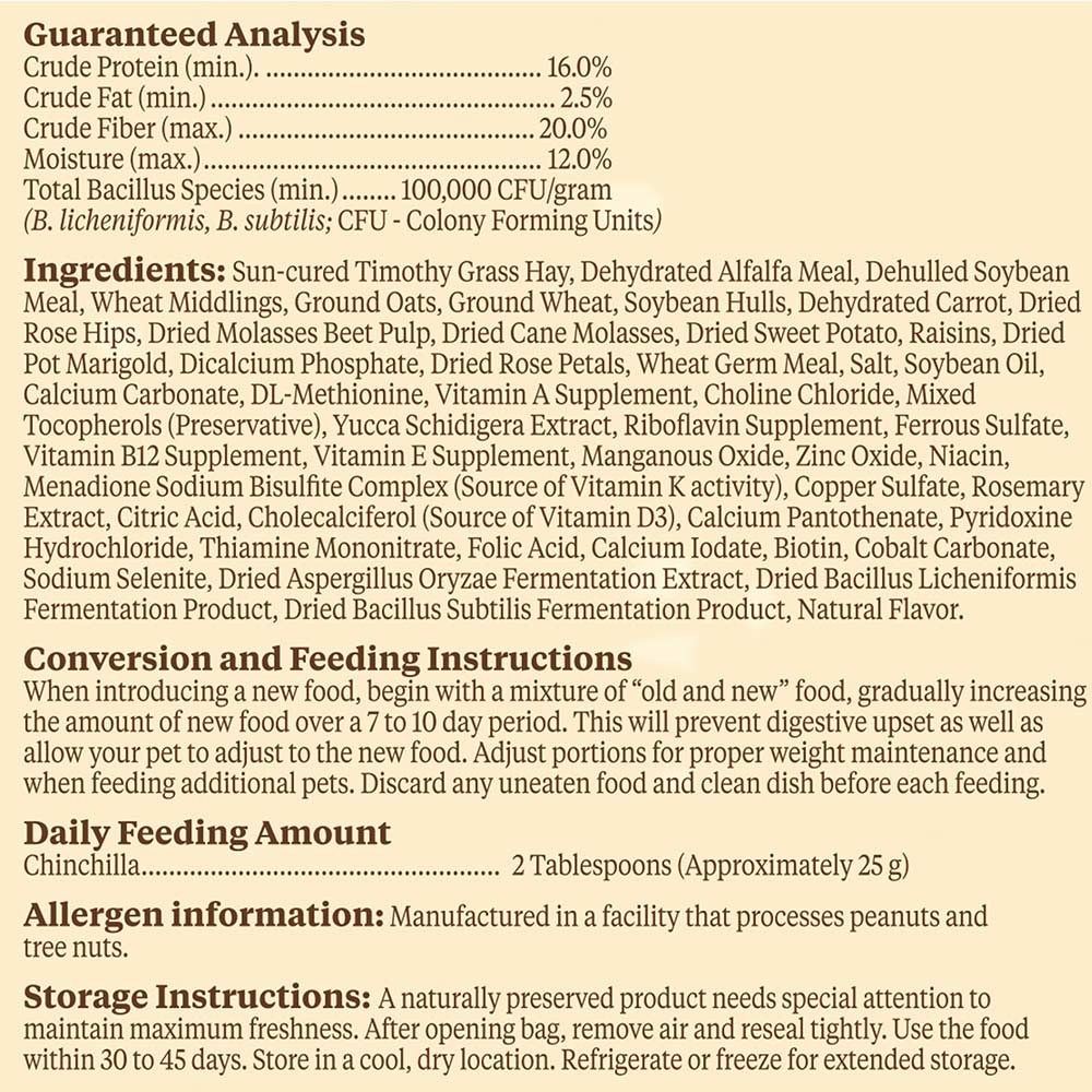 Kaytee Forti-Diet Prohealth Chinchilla 1.36 Kg