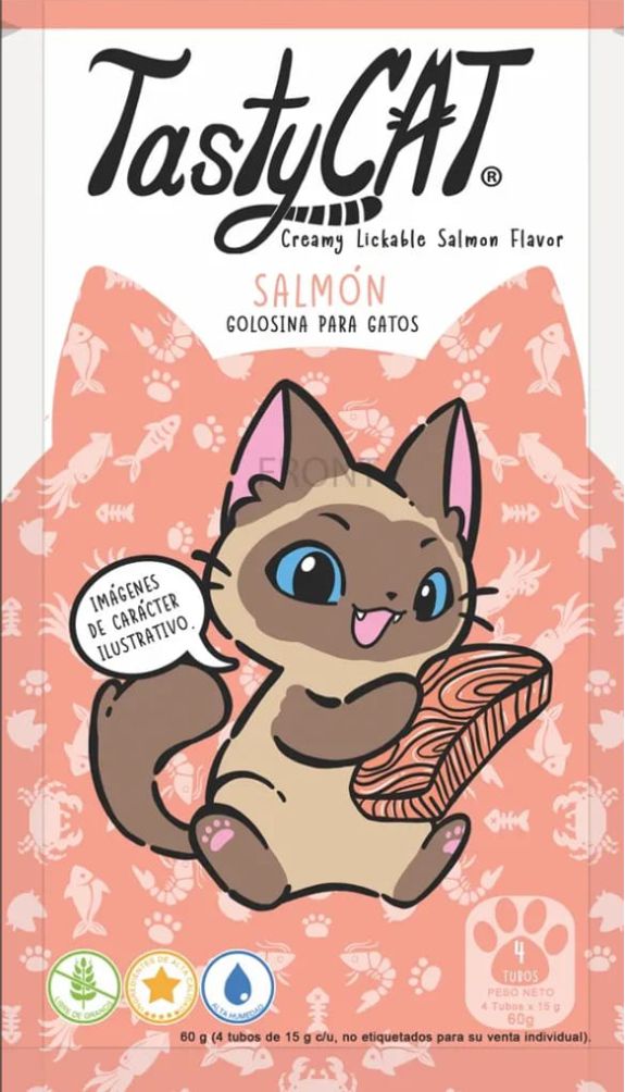 Tastycat Creamy Lickable Golosina Para Gatos Sabor Salmon