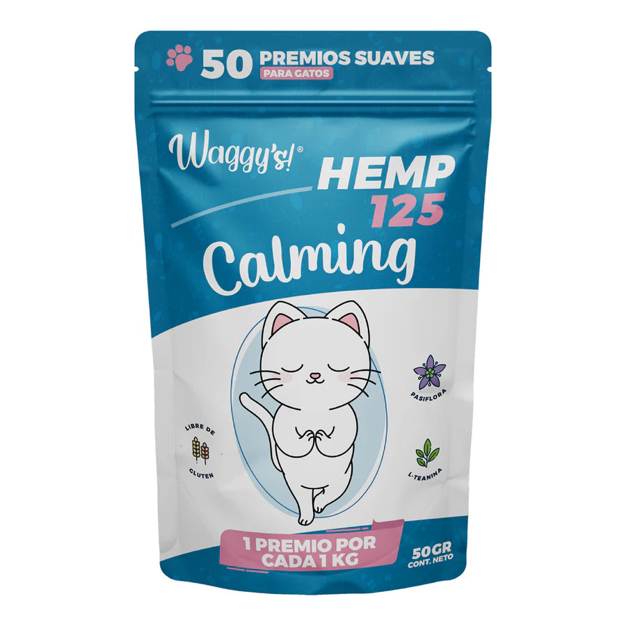 Waggys Cbd Calming Gato Hemp 125 50 Premios