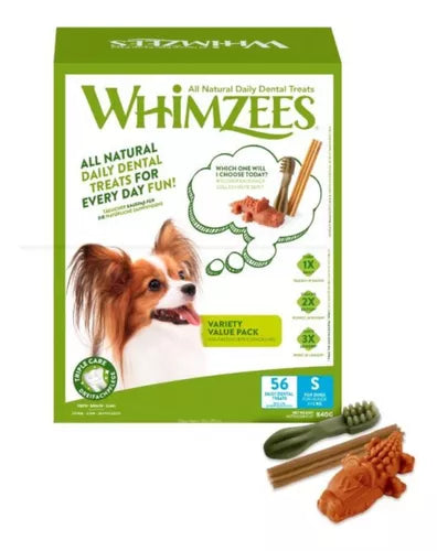 Whimzees Premios Caja Variada Para Perro Talla S 56 Piezas
