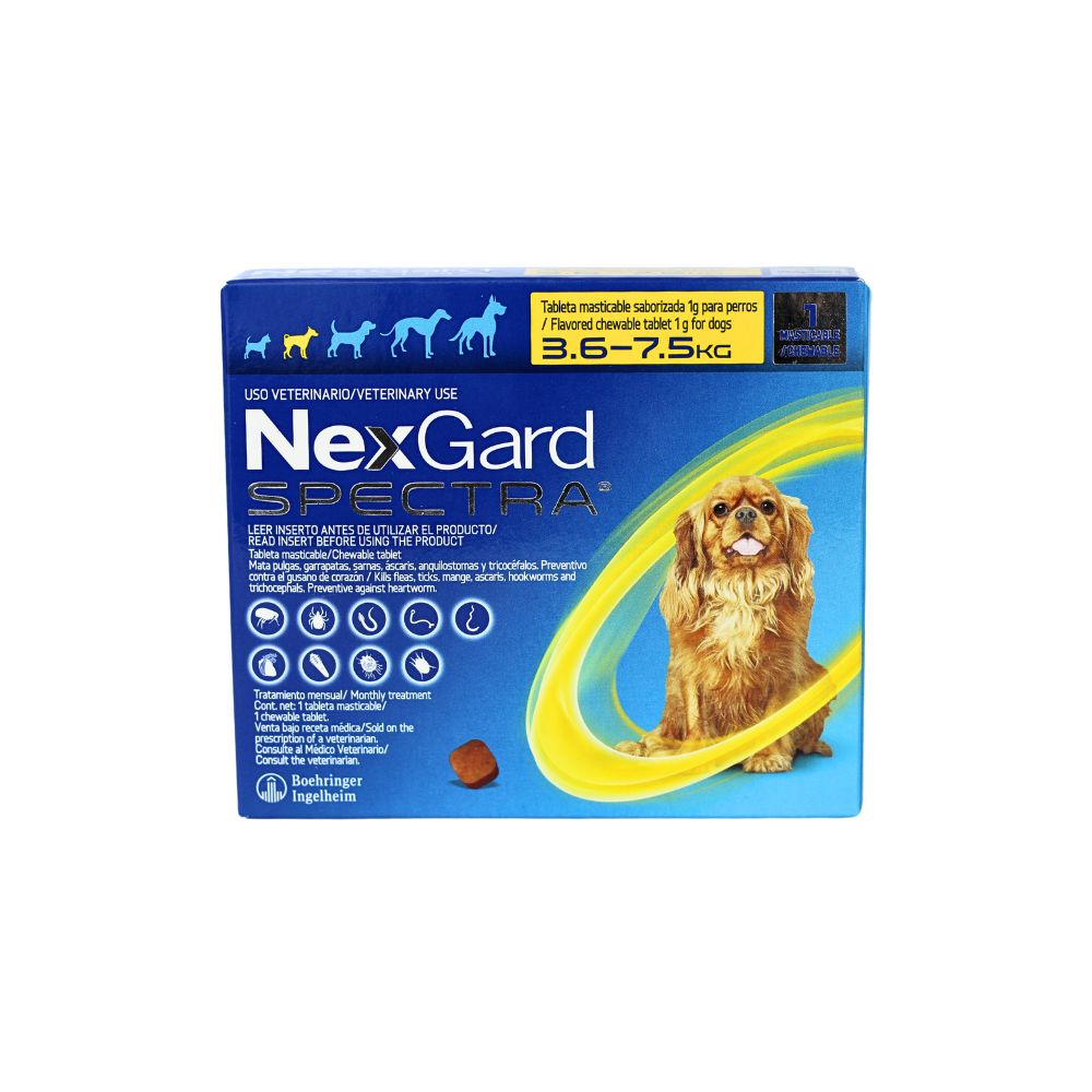 Nexgard Spectra S 3.6 - 7.5 Kg 3 Tab
