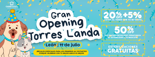 🎉 Inauguración CaneFarma Torres Landa | Esterilizaciones Gratuitas para Perros y Gatos 🐾💙