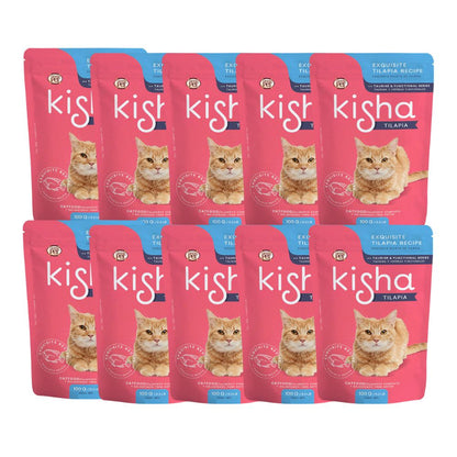 Grand Pet 10 Sobres Kisha Tilapia Gato