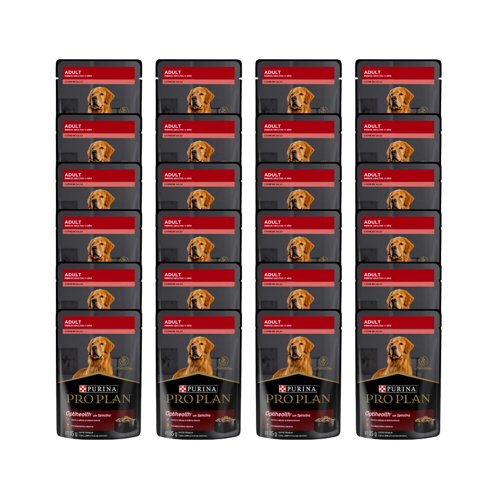 Proplan Pouch Perro Adulto Carne Caja 24 Pz