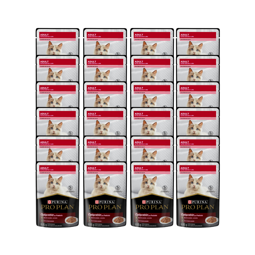 Proplan Pouch Gato Salmon Caja 24 Pz