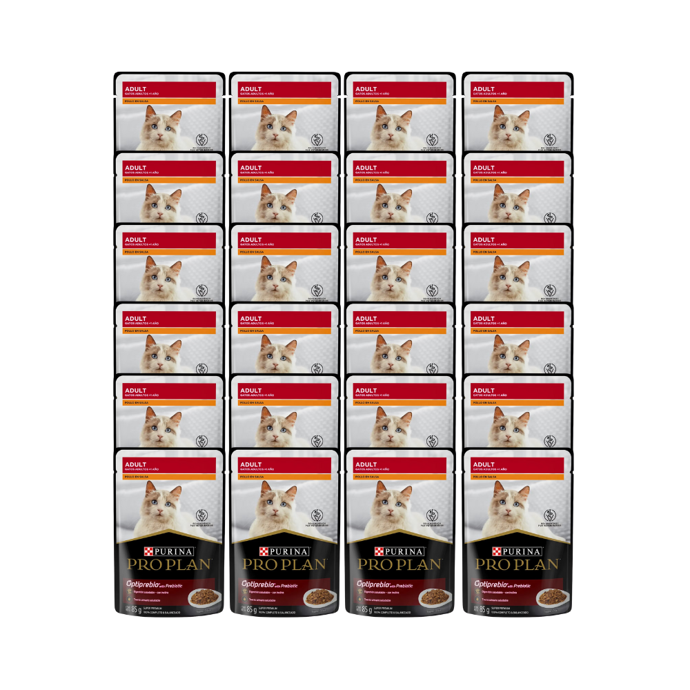 Proplan Pouch Gato Adulto Pollo Caja 24 Pz
