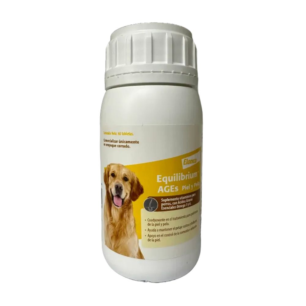 ELANCO EQUILIBRIUM AGES PIEL Y PELO 60 TABLETAS