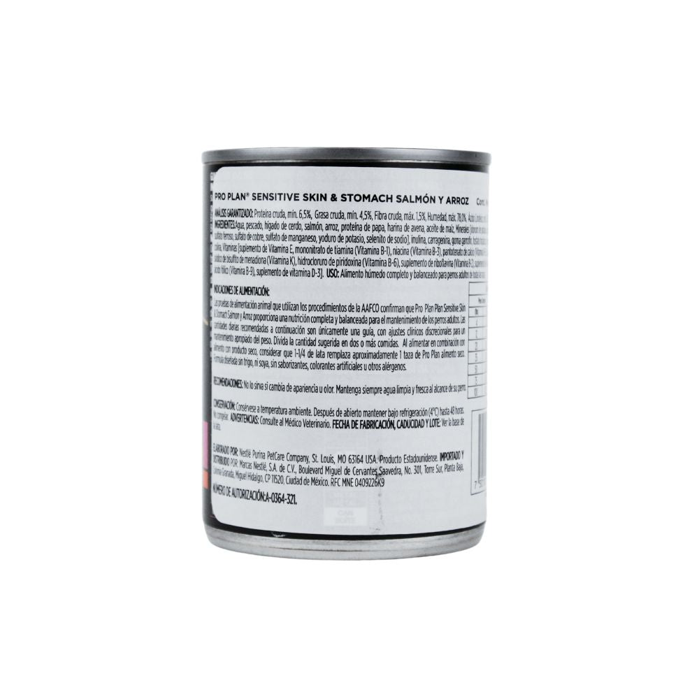 Proplan Lata Perro Sensitive Skin & Stomache 369Grs