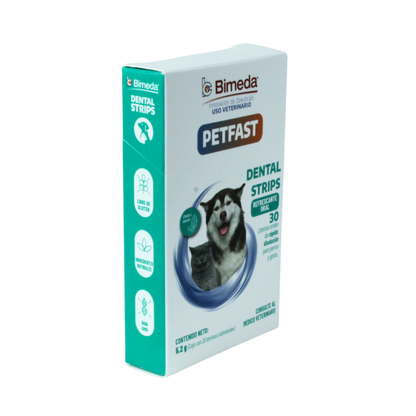 Bimeda Petfast Dental Strips Suplemento 30 Laminas Orales 5.2 G