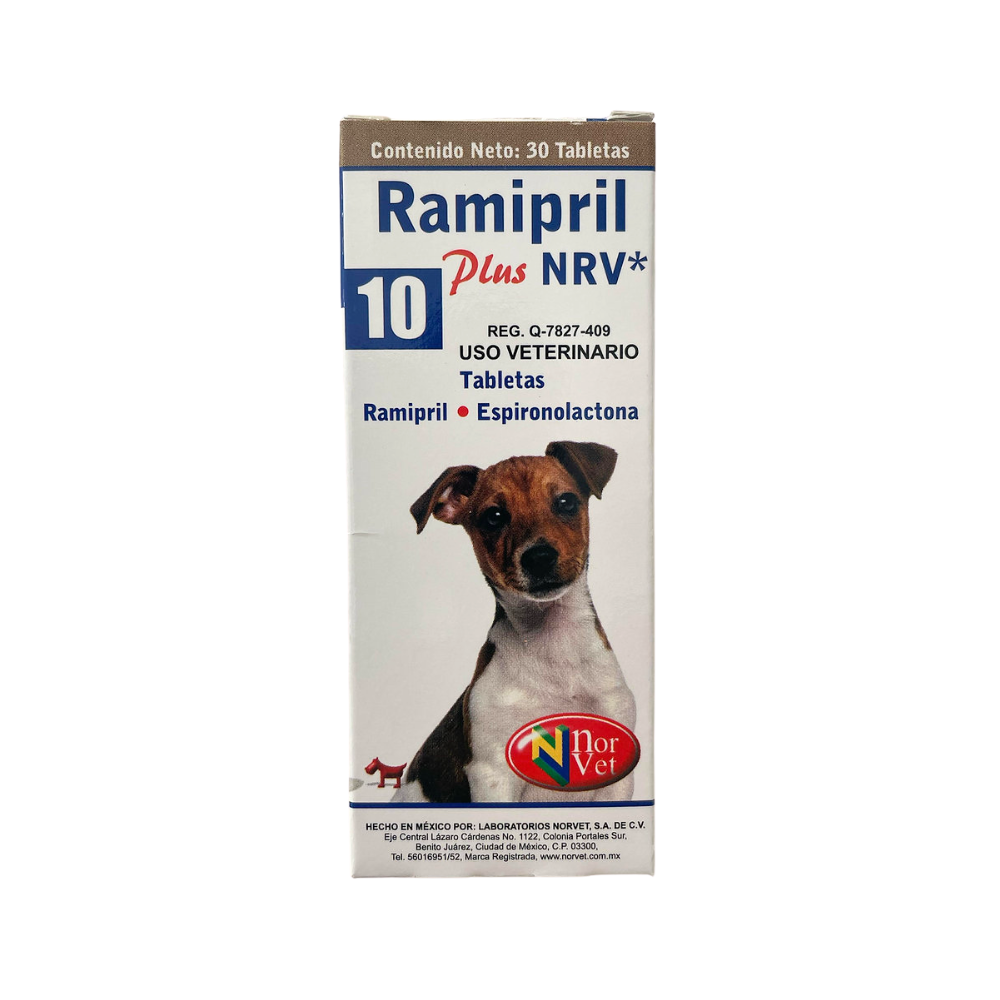 Norvet Ramipril Plus 10 (Ramipril 1Mg, Espironolactona 20Mg) 30Tab