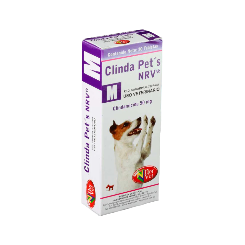 Norvet Clinda Pets M Nrv 50Mg 30Tab
