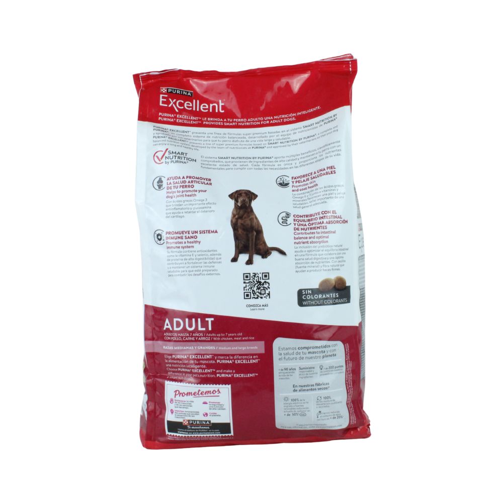 Purina Excellent Adulto Cordero Y Arroz 4 Kg
