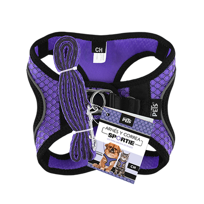 Fancy Pets Arnes Y Correa Sportie Ch Violeta