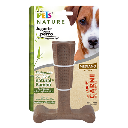 Fancy Pets Juguete Hueso Bambu Med Sabor Carne