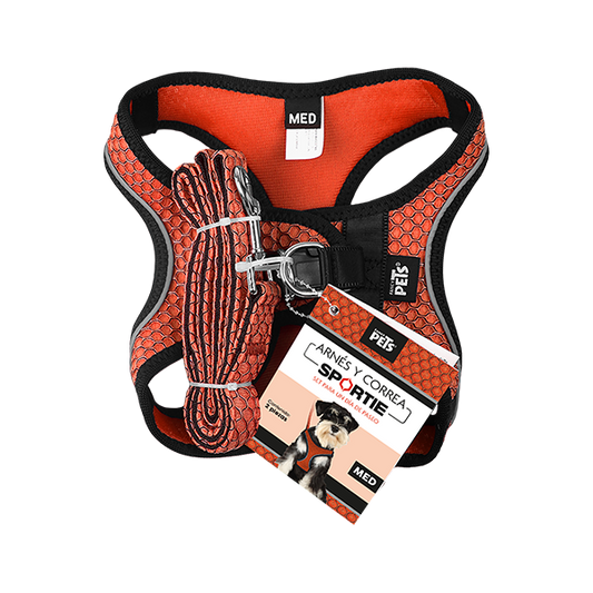 Fancy Pets Arnes Y Correa Sportie Med Naranja
