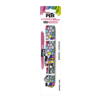 FANCY PETS CORREA MED GEO GLASS P/PERRO