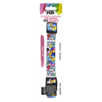 FANCY PETS COLLAR GDE GEO GLASS P/PERRO