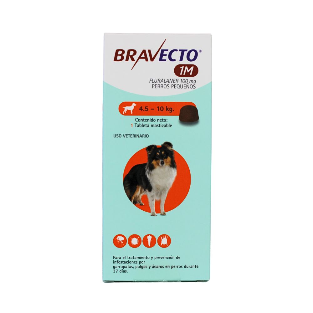 MSD BRAVECTO 100MG 1MES (4.5-10KG) 1 TABLETA