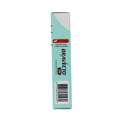 MSD BRAVECTO 100MG 1MES (4.5-10KG) 1 TABLETA