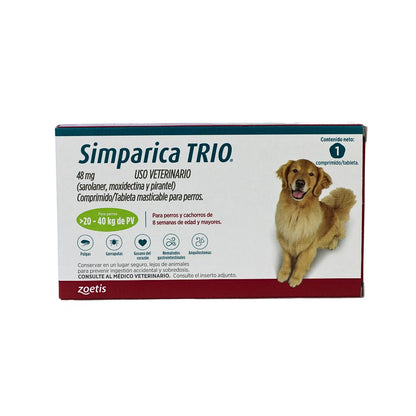 Zoetis Simparica Trio 48 Mg 1 Tab 20 - 40 Kg