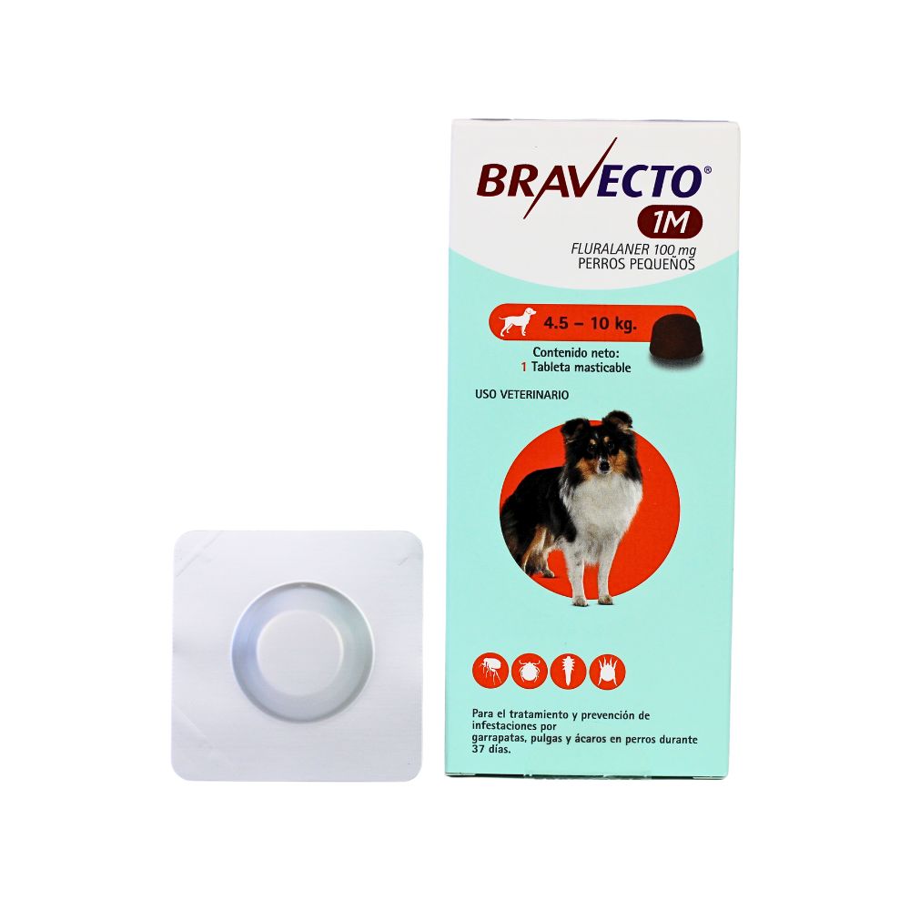 MSD BRAVECTO 100MG 1MES (4.5-10KG) 1 TABLETA