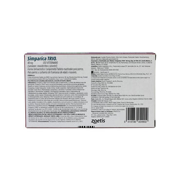 Zoetis Simparica Trio 48 Mg 1 Tab 20 - 40 Kg