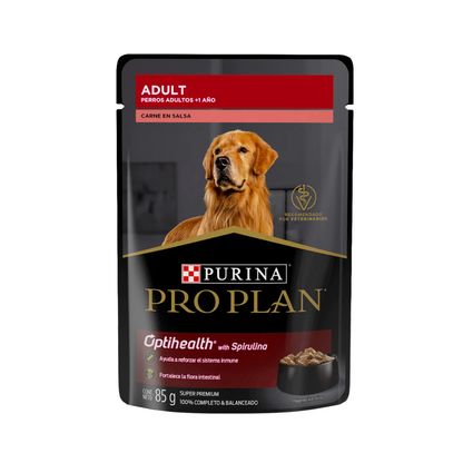 Proplan Pouch Perro Adulto Carne Caja 24 Pz