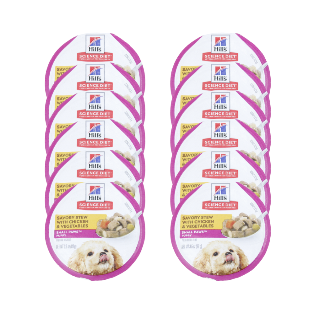 Hills Puppy Small Paws Chicken Trays 3.5oz 12 Pz