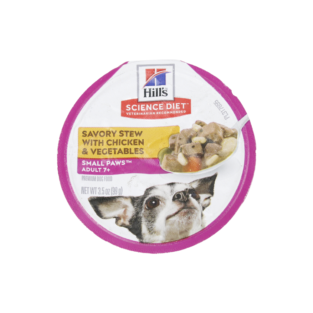Hills Adult 7+ Small Paws Chicken Y Vegetales 3.5Oz