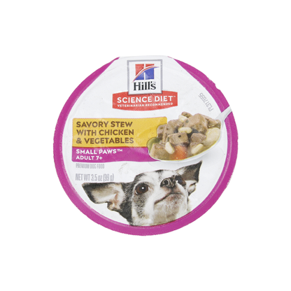 Hills Adult 7+ Small Paws Chicken Y Vegetales 3.5Oz