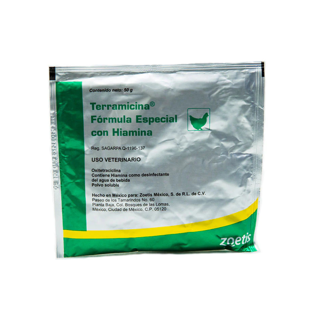 Zoetis Terramicina Formula Especial Con Hiamina 50G