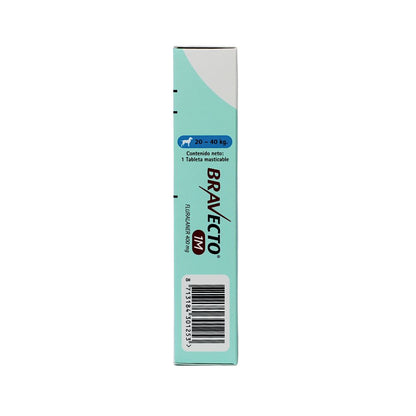 BRAVECTO 400MG 1MES (20-40KG) 1 TABLETA